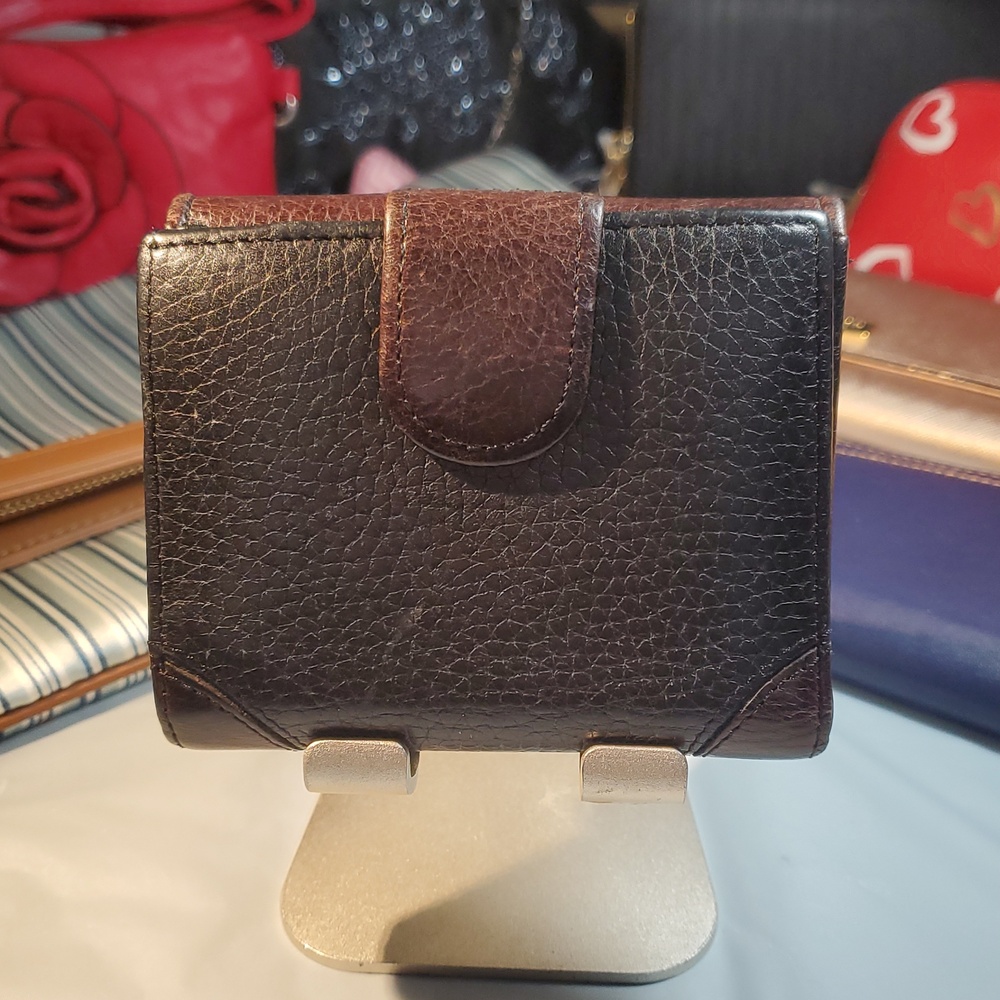 Brighton Brown and Dark Brown Leather Wallet - Picture 2 of 5